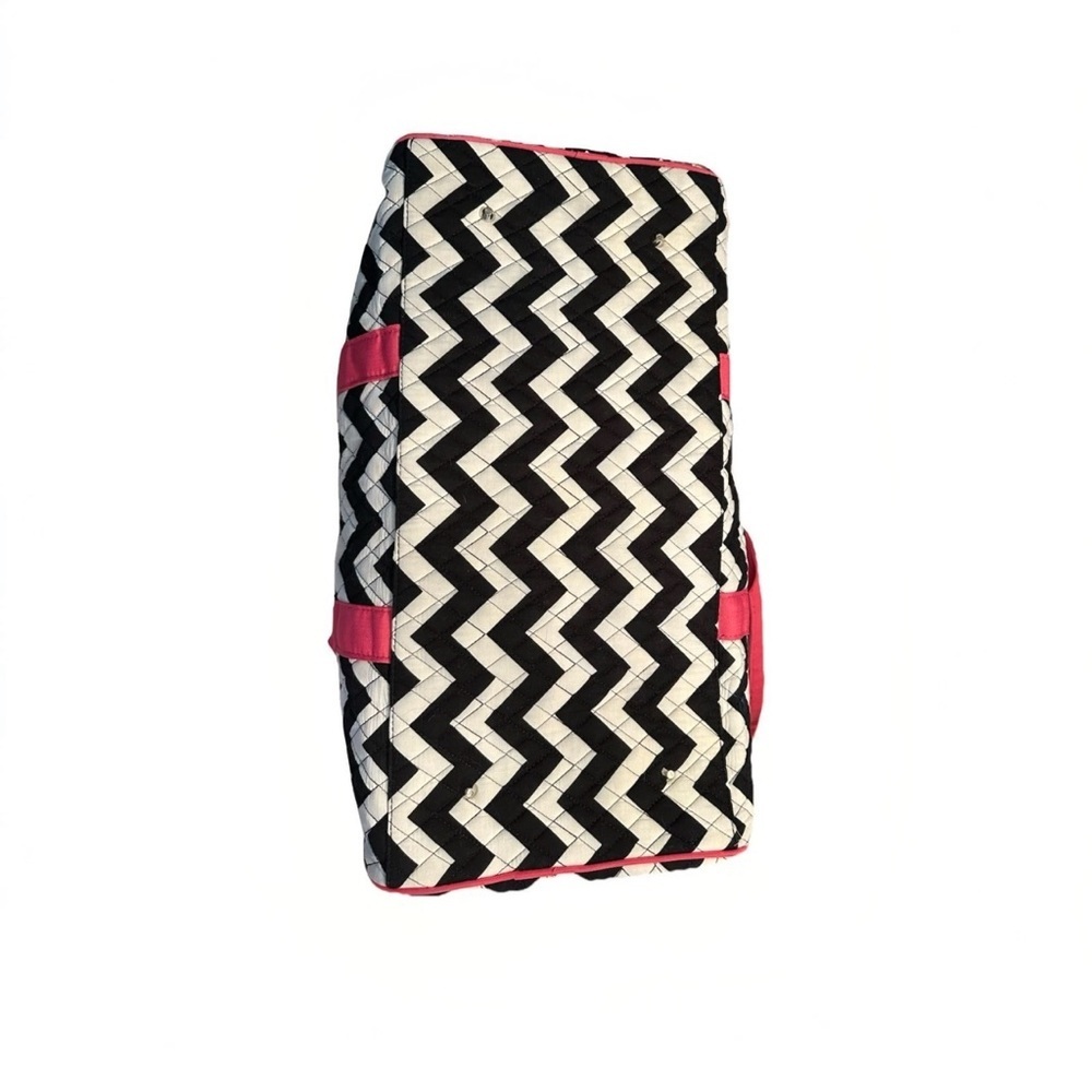 Chevron Black and Pink Tote Bag - Picture 6 of 8